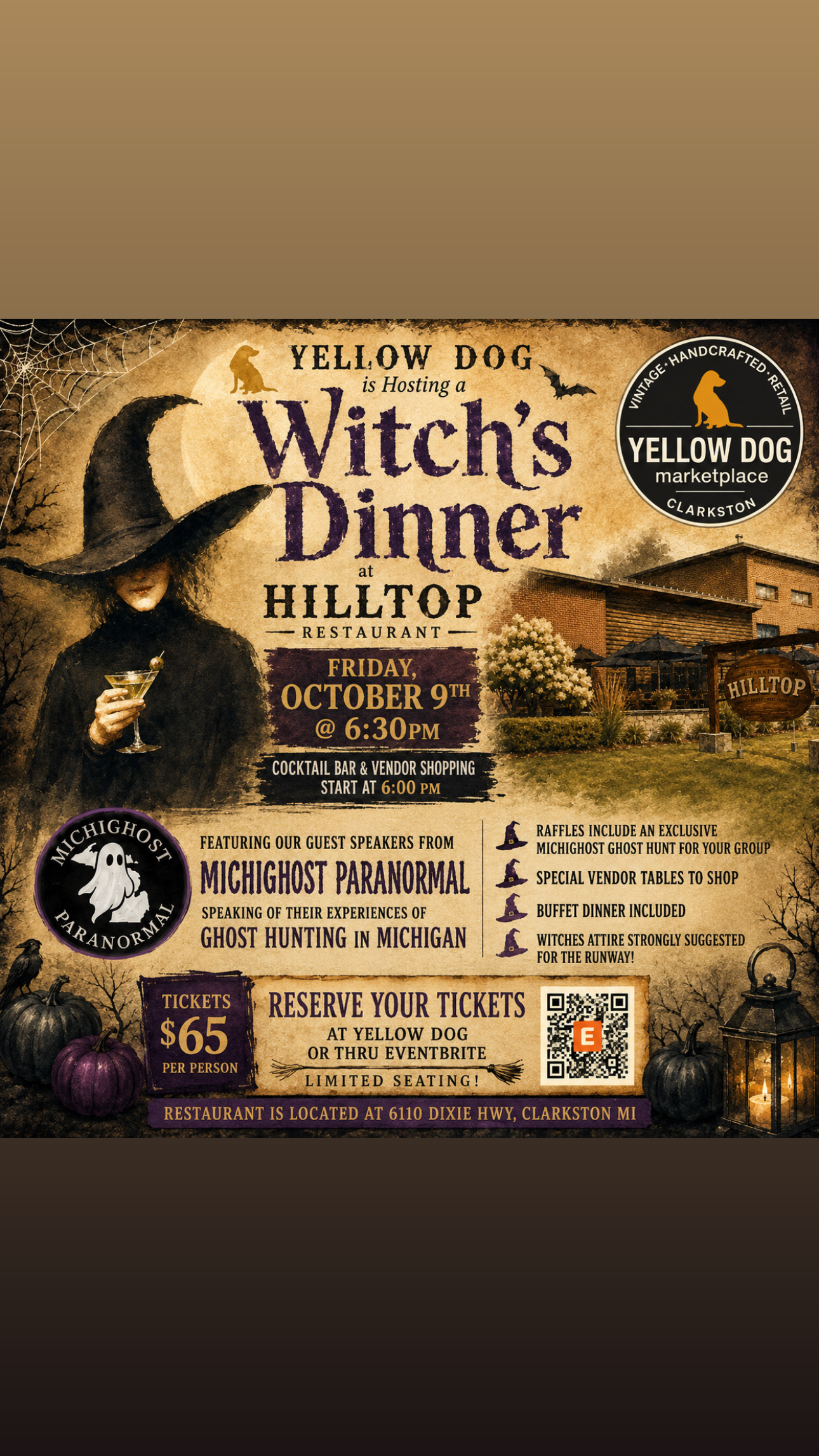 Witch's Dinner Event - Hilltop Brewery